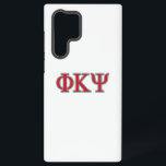 Phi Kappa Psi Greek Letters Red & Green Logo Samsung Galaxy S22 Ultra Case<br><div class="desc">This product proudly showcases the iconic Greek letters of Phi Kappa Psi Fraternity, presented in its traditional colors. The bold, block-style letters Phi (Φ), Kappa (K), and Psi (Ψ) are prominently displayed in a vibrant red, outlined with a crisp green, creating a strong and recognizable symbol of the fraternity. This...</div>