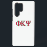 Phi Kappa Psi Greek Letters Red & Green Logo Samsung Galaxy S22 Ultra Case<br><div class="desc">This product proudly showcases the iconic Greek letters of Phi Kappa Psi Fraternity, presented in its traditional colors. The bold, block-style letters Phi (Φ), Kappa (K), and Psi (Ψ) are prominently displayed in a vibrant red, outlined with a crisp green, creating a strong and recognizable symbol of the fraternity. This...</div>