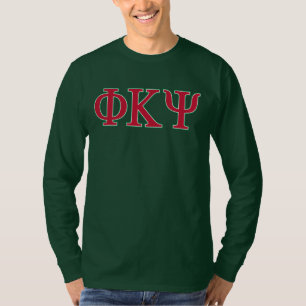 Phi Kappa Psi Greek Letters Red & Green Logo T-Shirt