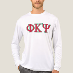 Phi Kappa Psi Greek Letters Red & Green Logo Tri-Blend Shirt