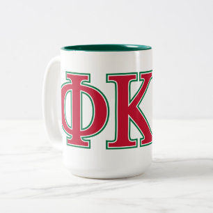 Phi Kappa Psi Greek Letters Red & Green Logo Two-Tone Coffee Mug