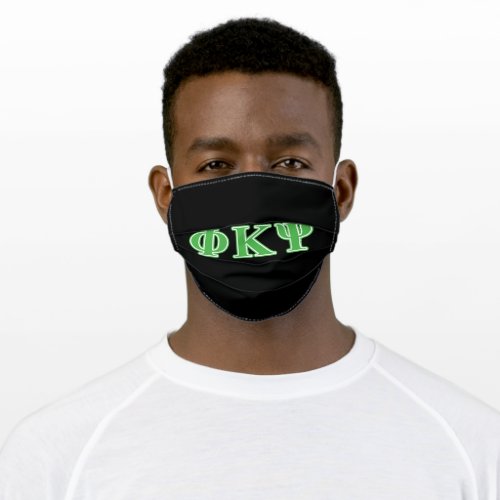 Phi Kappa Psi Green Letters Adult Cloth Face Mask