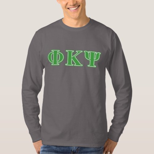 Phi Kappa Psi Green Letters T_Shirt