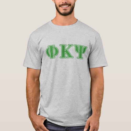 Phi Kappa Psi Green Letters T_Shirt