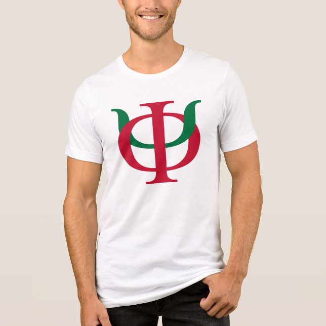 Phi Kappa Psi Intertwined Greek Letters Logo 4 Tri-Blend Shirt (Front)