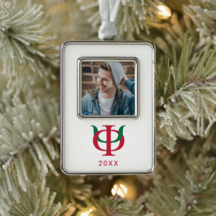 Phi Kappa Psi Intertwined Greek Letters Logo Christmas Ornament