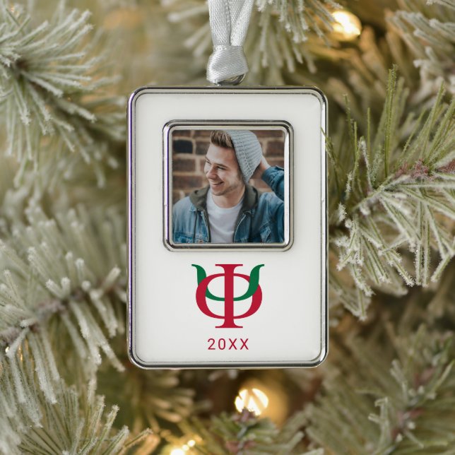 Phi Kappa Psi Intertwined Greek Letters Logo Christmas Ornament (Tree)