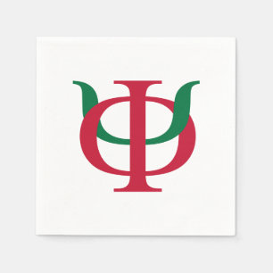Phi Kappa Psi Intertwined Greek Letters Logo Napkins