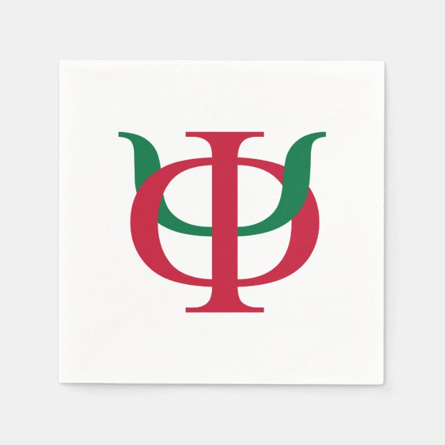 Phi Kappa Psi Intertwined Greek Letters Logo Napkins (Front)