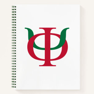 Phi Kappa Psi Intertwined Greek Letters Logo Notebook
