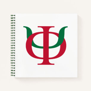 Phi Kappa Psi Intertwined Greek Letters Logo Notebook