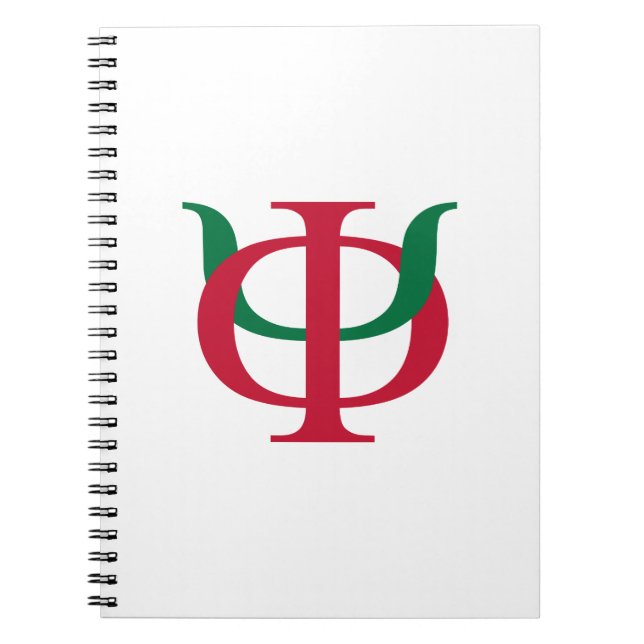 Phi Kappa Psi Intertwined Greek Letters Logo Notebook (Front)
