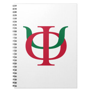 Phi Kappa Psi Intertwined Greek Letters Logo Notebook