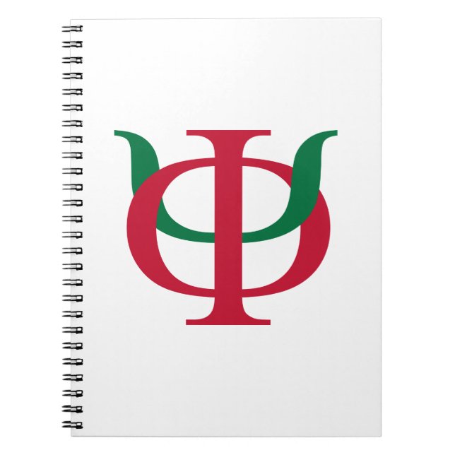 Phi Kappa Psi Intertwined Greek Letters Logo Notebook (Front)