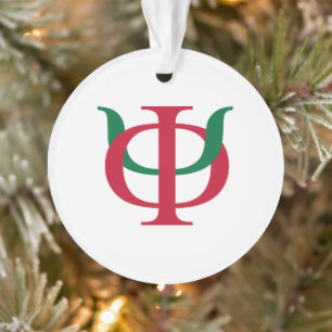 Phi Kappa Psi Intertwined Greek Letters Logo Ornament