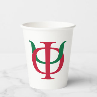 Phi Kappa Psi Intertwined Greek Letters Logo Paper Cups
