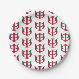 Phi Kappa Psi Intertwined Greek Letters Logo Paper Plates