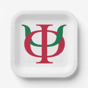 Phi Kappa Psi Intertwined Greek Letters Logo Paper Plates