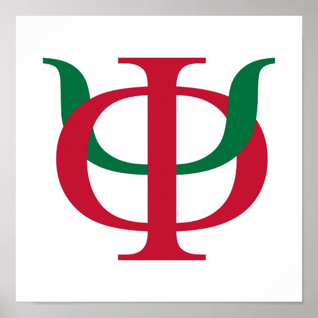 Phi Kappa Psi Intertwined Greek Letters Logo Poster (Front)