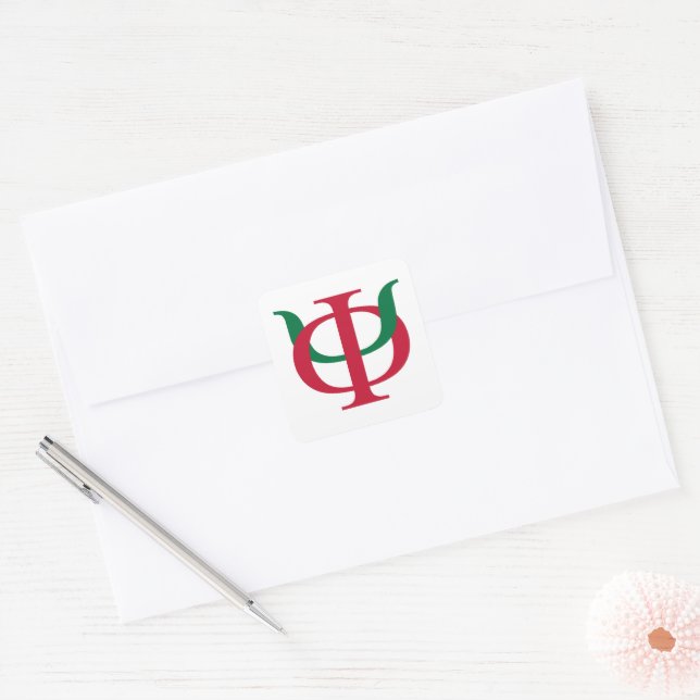 Phi Kappa Psi Intertwined Greek Letters Logo Square Sticker (Envelope)
