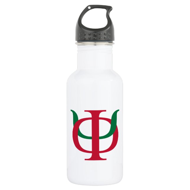 Phi Kappa Psi Intertwined Greek Letters Logo Stainless Steel Water Bottle (Front)