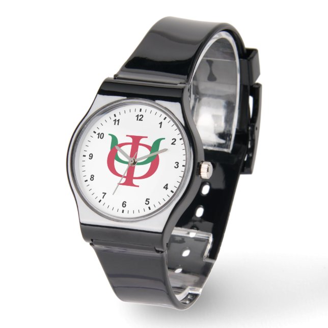 Phi Kappa Psi Intertwined Greek Letters Logo Watch (Angle)