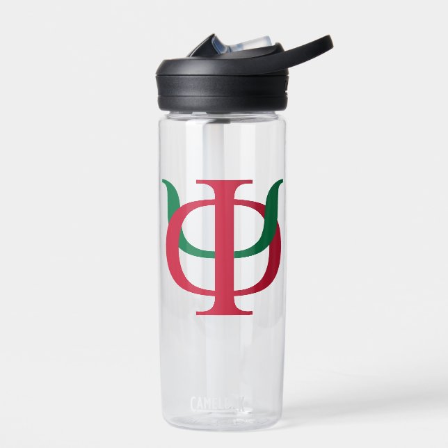 Phi Kappa Psi Intertwined Greek Letters Logo Water Bottle (Left)