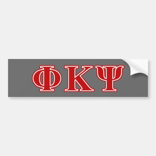 Phi Kappa Psi Red Letters Bumper Sticker