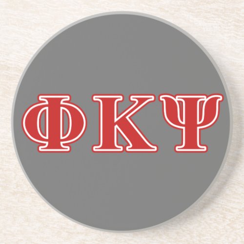 Phi Kappa Psi Red Letters Drink Coaster