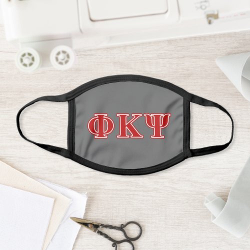 Phi Kappa Psi Red Letters Face Mask