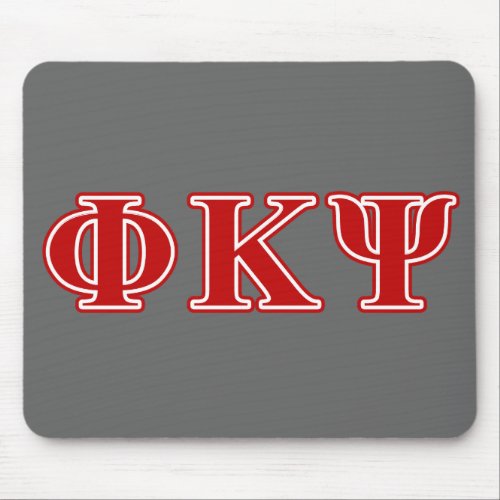 Phi Kappa Psi Red Letters Mouse Pad