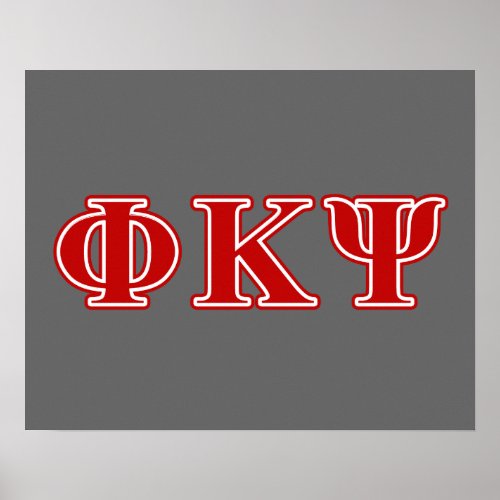 Phi Kappa Psi Red Letters Poster