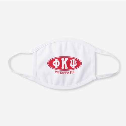 Phi Kappa Psi  Vintage White Cotton Face Mask