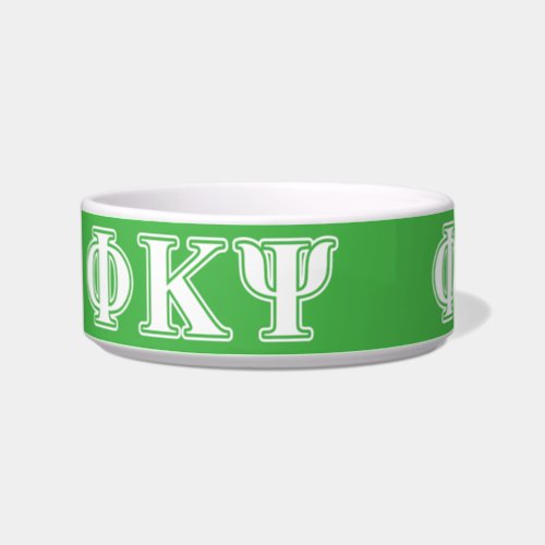Phi Kappa Psi White and Green Letters Bowl
