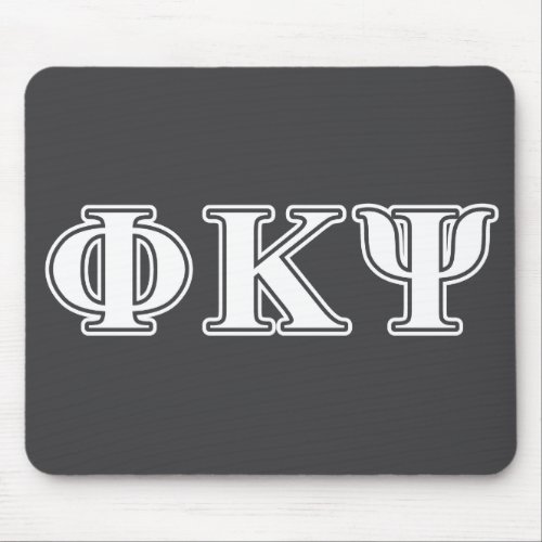 Phi Kappa Psi White Letters Mouse Pad