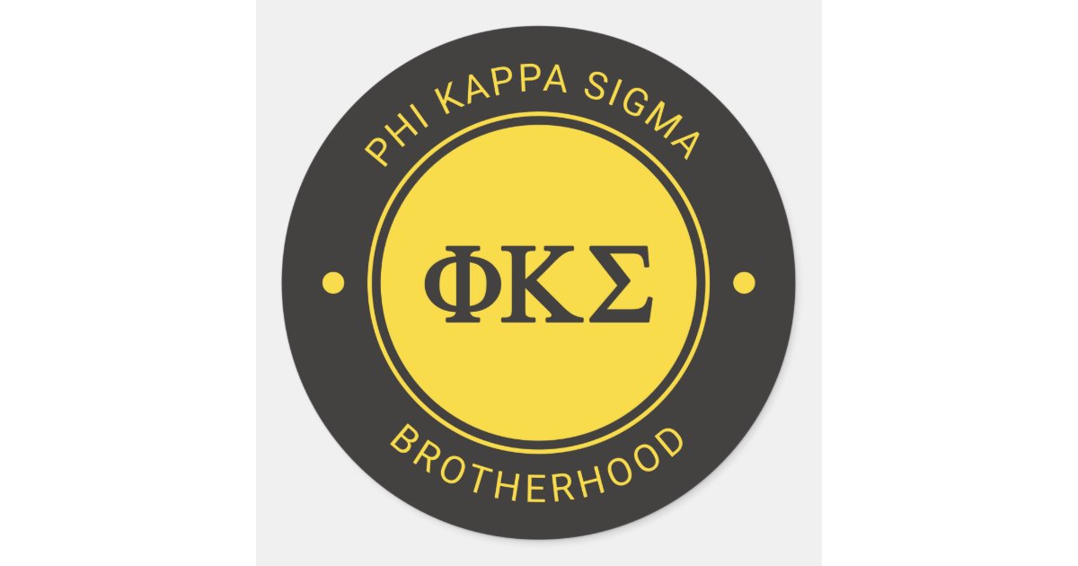 Phi Kappa Sigma | Badge Classic Round Sticker | Zazzle