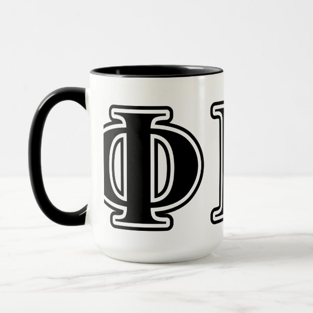Phi Kappa Sigma Black Letters Mug (Left)