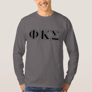 Phi Kappa Sigma Black Letters T-Shirt