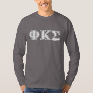 Phi Kappa Sigma White and Gold Letters T-Shirt
