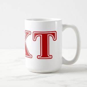 Phi Kappa Tau Red Letters Coffee Mug