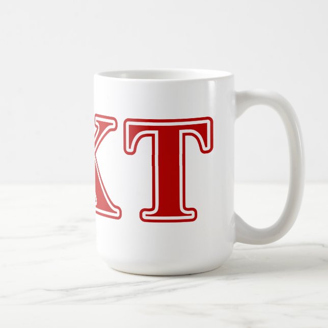 Phi Kappa Tau Red Letters Coffee Mug (Right)