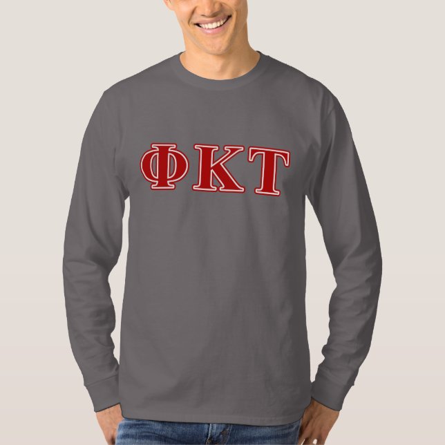 Phi Kappa Tau Red Letters T-Shirt (Front)