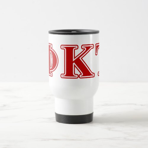 Phi Kappa Tau Red Letters Travel Mug