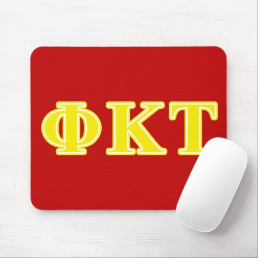 Phi Kappa Tau Yellow Letters Mouse Pad Zazzle