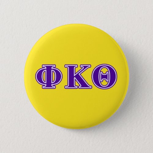 Phi Kappa Theta Purple Letters Button