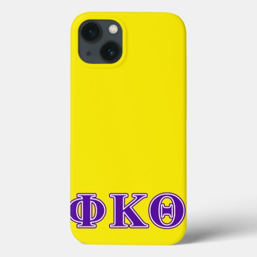 Phi Kappa Theta Purple Letters iPhone 13 Case
