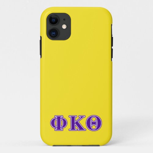 Phi Kappa Theta Purple Letters iPhone 11 Case