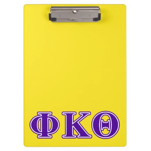 Phi Kappa Theta Purple Letters Clipboard