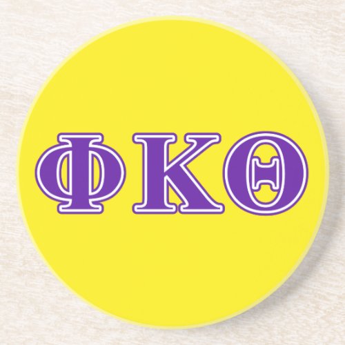 Phi Kappa Theta Purple Letters Coaster