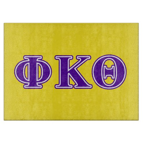 Phi Kappa Theta Purple Letters Cutting Board